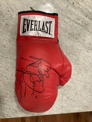 Boxing Ray Boom Boom Mancini autographed Everlast boxing glove