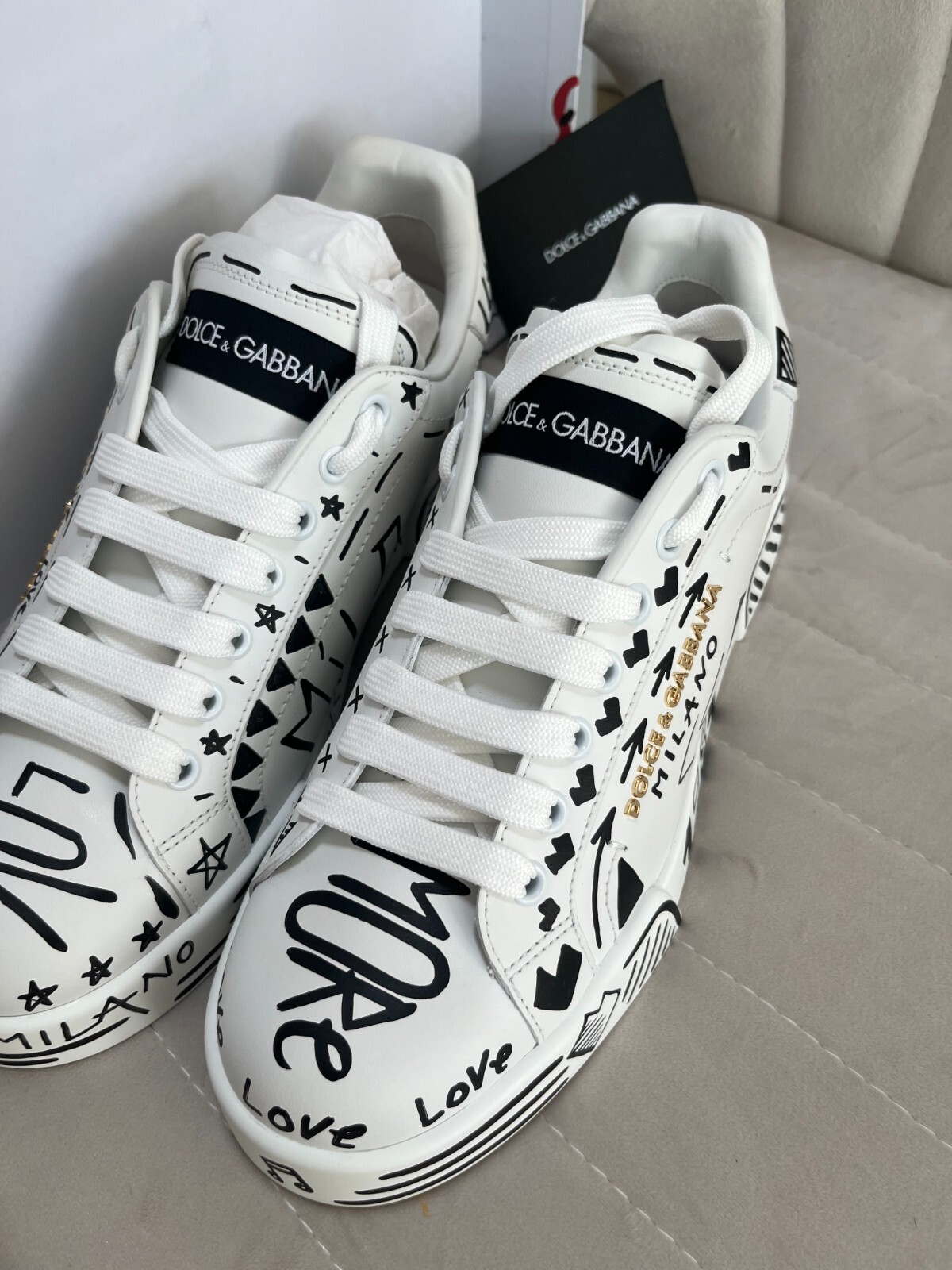 Dolce & Gabbana Portofino Light F15 Sneaker Vit. Nappato