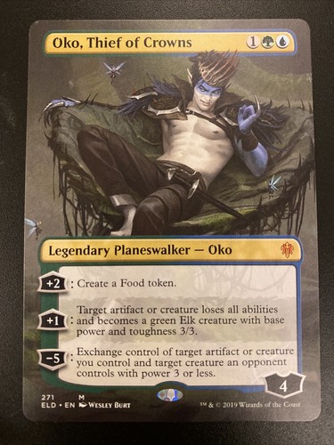 Oko Thief of Crowns (Borderless/Extended Art) MTG Throne of