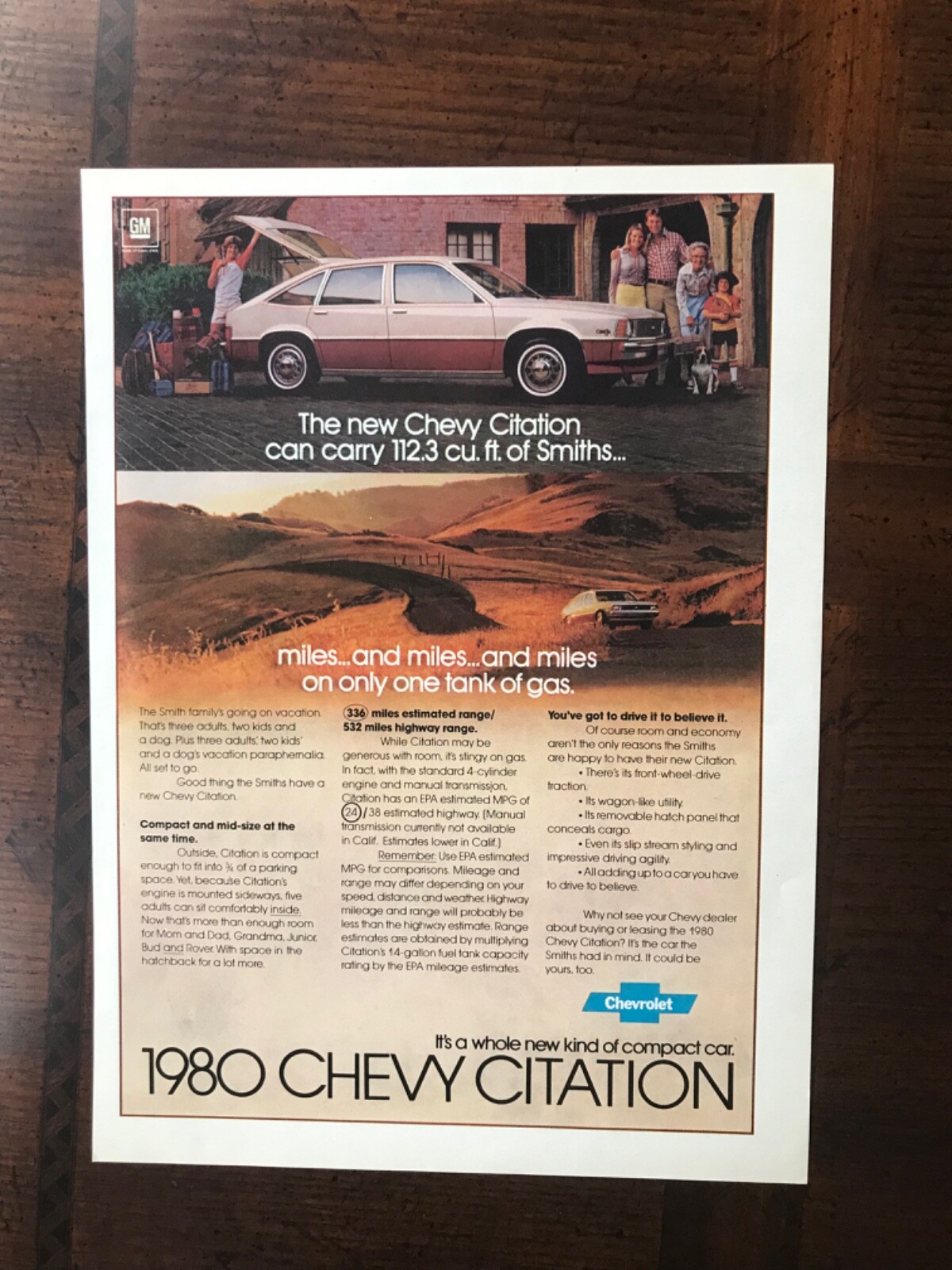 コピー年鑑 Advertising Copy Annual 1979、1980 1979 vintage original print ad 1980 Chevy Citation Compact