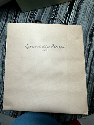 Gianvito Rossi Milano AUTHENTIC Empty paper gift BAG Brown 13.75  x 12.75  x 6''