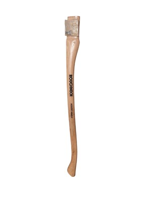 36'' single bit hickory axe handle with clear varnish. 1 wood & steel wedge NEW