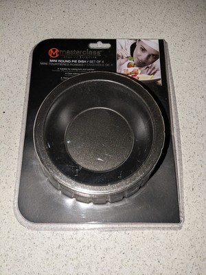 NEW MASTERCLASS PREMIUM BAKEWARE SET OF 4 MINI ROUND PIE PANS
