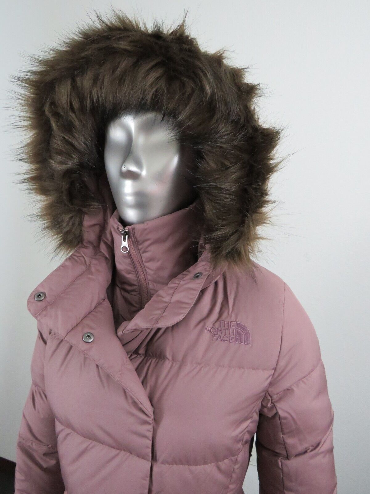 Pre-owned The North Face Womens  Dealio Insulated 550-down Winter Parka Jacket - Mauve In Twilight Mauve