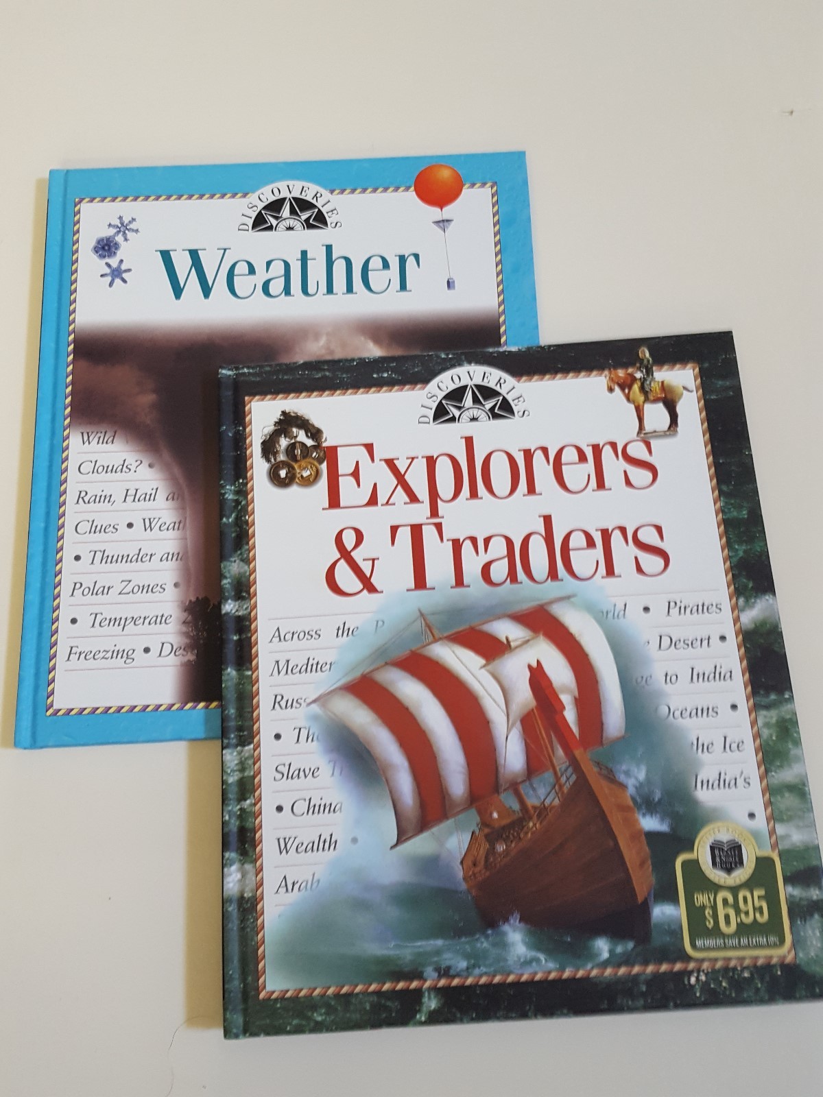 Lot of 6 Children's Hardcover Books Nonfiction Topical Weather Explorers Planets