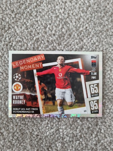 世界50枚限定！Topps WAYNE ROONEY 直筆サイン PSA7 Topps Match Attax