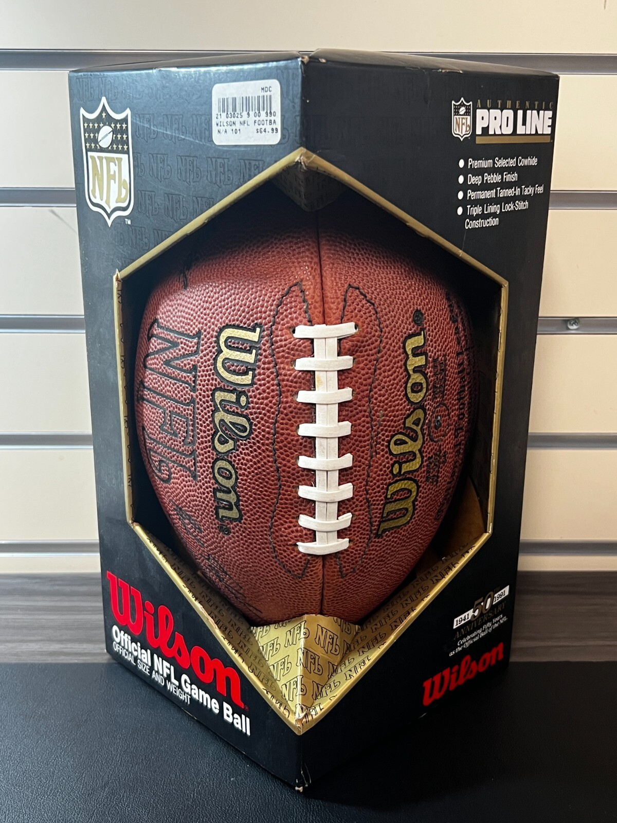 NFL Authentic Pro-Line Official Game Ball Wilson 50th
