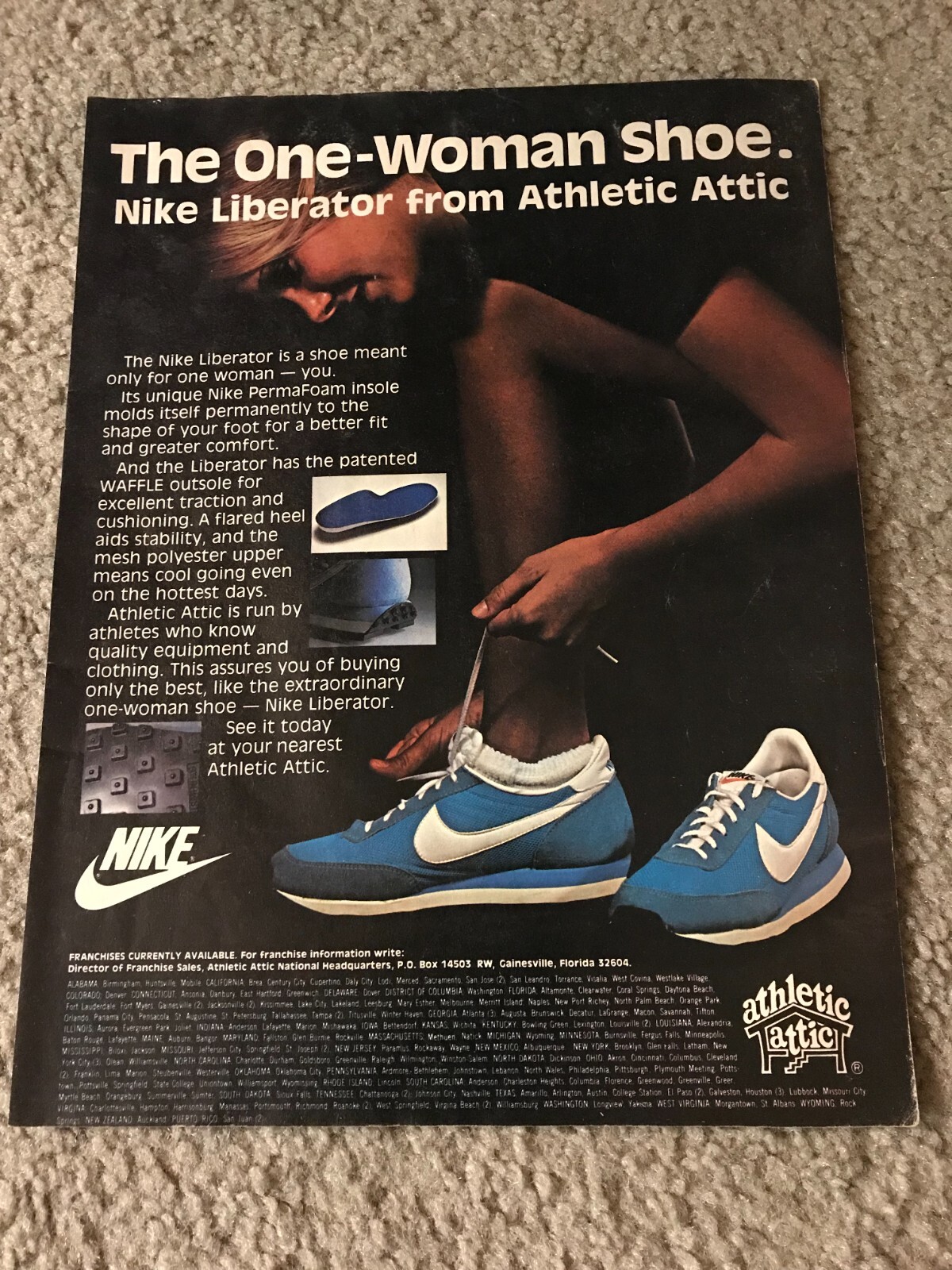 Vintage 1980 NIKE LIBERATOR WAFFLE WOMEN'S RUNNING SHOES