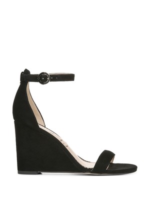 

SAM EDELMAN Женские черные кожаные классические сандалии Nessa с круглым носком на танкетке и пряжкой, размер 10 м, Черный, G2325L2