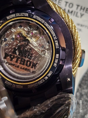 Pre-owned Invicta - King Python - Automatic Chronograph 32 Jewels - Reserve - Mens Watch