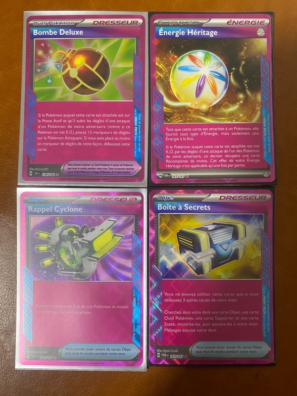 Pokemon Ev6/Ev7 - Lot De 4 Cartes High Tech (Deluxe-Secret-Cyclone-HÃ©Ritage)