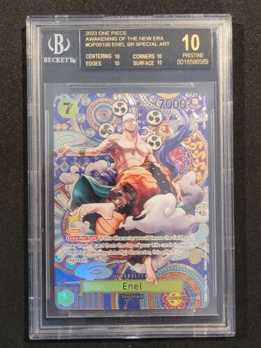 POP 4💎BGS 10 BLACK LABEL💎 Enel OP05-100 SP ALT ART ONE POP 4💎BGS 10 BLACK LABEL💎 Enel OP05-100 SP ALT ART ONE