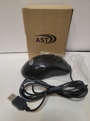 AST Wired 3D Optical Mouse Black USB