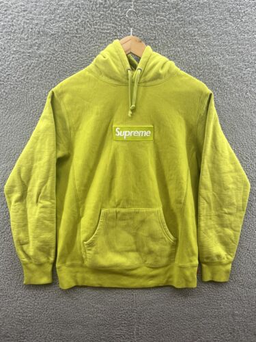Supreme 2012 Acid Green Box Logo Pullover Hoodie Men's Size Supreme 2012 Acid Green Box Logo Pullover Hoodie Men's Size