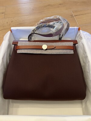 Hermes Bag Herbag Zip 31 Chocolat/Rouge Sellier/Rouge H/Cuivre