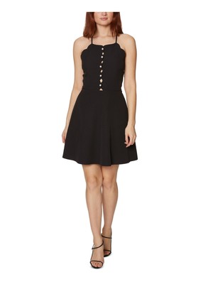 

BETSEY JOHNSON Женское черное короткое вечернее платье на тонких бретельках + расклешенное платье, Черный