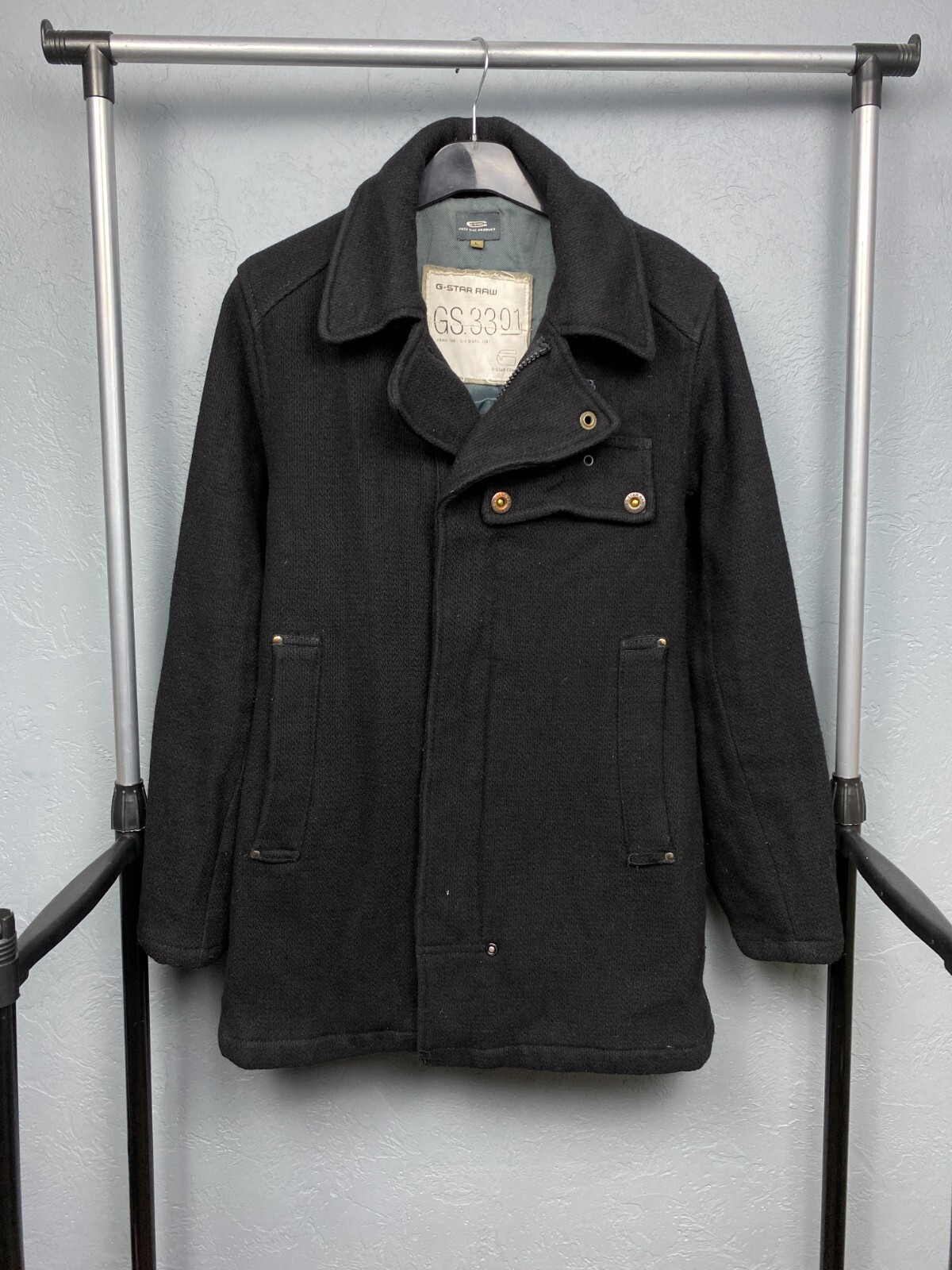 00s10s G-STAR RAW ロングPコート 防風 防水 ナイロンライナー RAW G