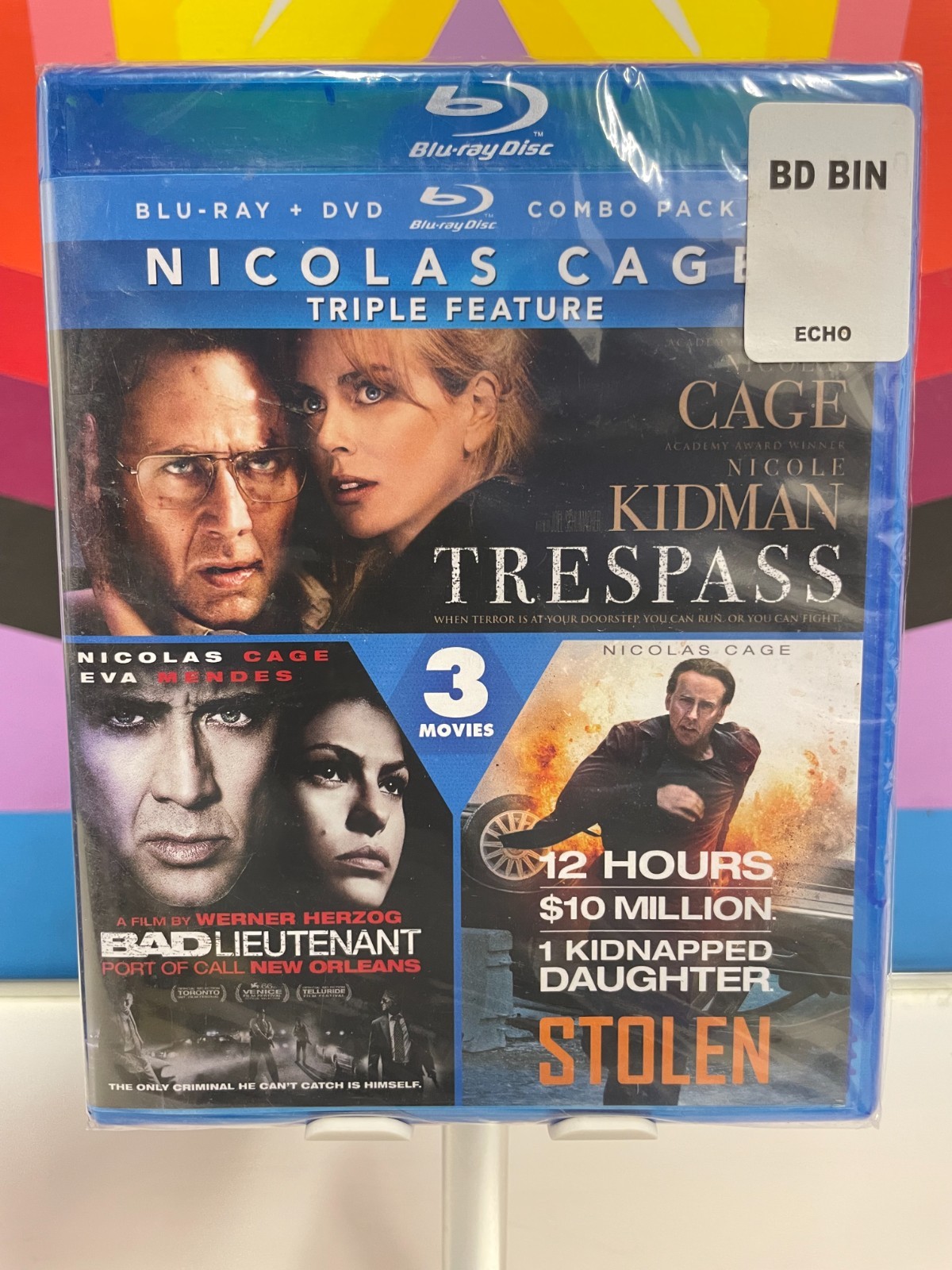 NICOLAS CAGE 3 Films ~ Trespass, Bad Lieutenant & Stolen Blu-Ray + DVD NEW