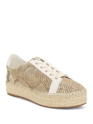 

VINCE CAMUTO Женские серо-бежевые кожаные кроссовки Joellan на платформе, Бежевый, VC-JOELLAN