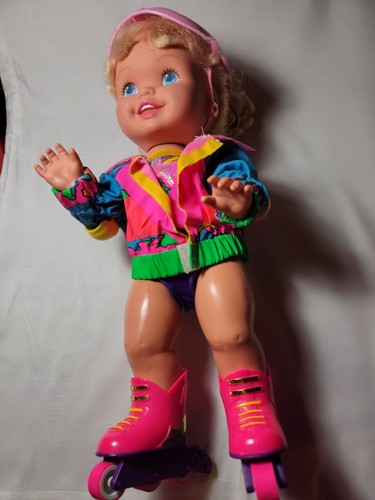 VTG 1991 TYCO CALIFORNIA ROLLER BABY ROLLERBLADING DOLL TOYS CHRISTMAS GIRLS