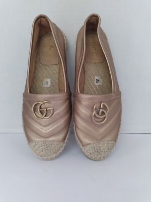Gucci GG Marmont Matelasse Espadrilles Shoes Size 7.5