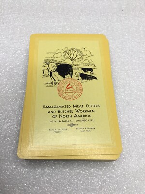 1946 Vintage Amalgamated Meat Cutters Butcher Workmen Playing Cards Full Deck