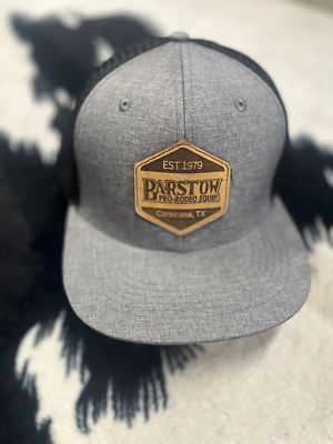 New! Barstow Professional Rodeo Equipment GRAY BLACK BASEBALL CAP Hat 2 STYLES!
