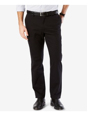 

DOCKERS Мужские черные прямые эластичные брюки, Черный, 594060004