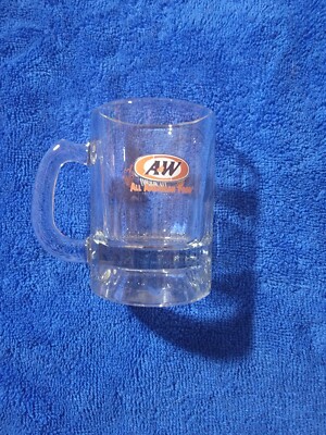 New Vintage A&W Root Beer Child's Baby Mini Mug  3'' Thick Glass