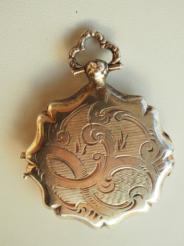 Pendentif Porte Photos Ancien Argent Massif Antique Silver Photo Holder