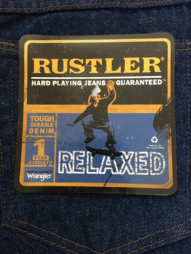 RUSTLER by WRANGLER Denim Jeans 16 Reg 27x30 Relaxed Fit Cotton NWT Fast Ship