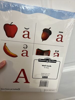 Saxon phonics and spelling GRADE 1, WALL CARDS, Brand New (2003)