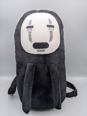 Spirited Away No Face Plush Backpack Bag Black Velour Studio Ghibli Anime
