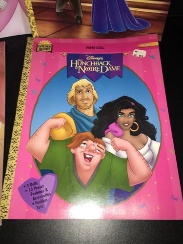 Lot Of 7 !!! - Walt Disney Golden Book Paper Doll Booklets Uncut 1996-2000