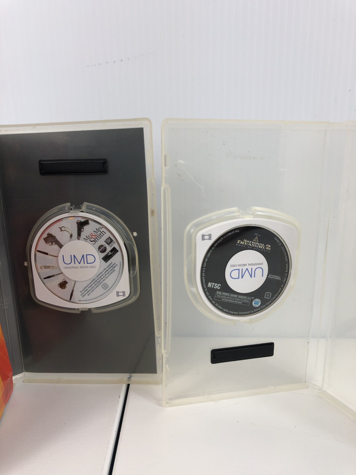 psp movies umds mr an mrs smith an national treasuers two lot of 2 preowned