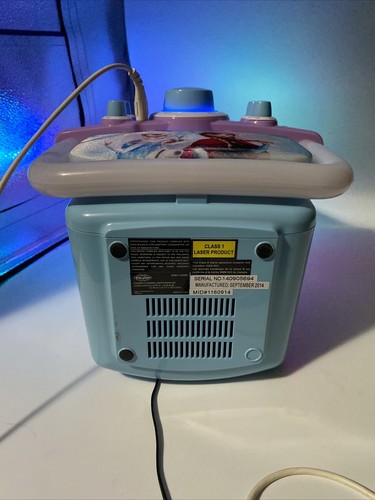 DISNEY FROZEN KARAOKE MACHINE CD PLAYER WITH Lights, Microphone, Frozen CD