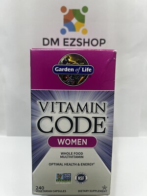 Garden of Life Vitamin Code Women Multivitamins - 240 Capsules. Exp. 04/25. FS