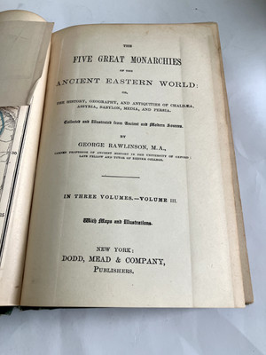 1884, Ancient Eastern World with two great fold out maps.