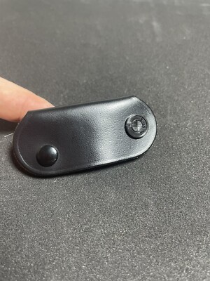 Vintage BMW Leather Key Fob Original Key Chain  Black