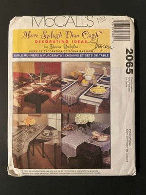 McCall's Home Decorating DINING ROOM Tablecloth Runners Napkins New UC Pattern