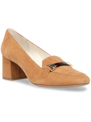 

Женские коричневые лоферы на блочном каблуке ANNE KLEIN At Vamp Evera 9,5, Коричневый, EVER01F9