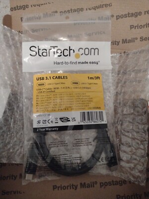 Startech.com 1m [3ft] Usb-c Cable - M/m - Usb 3.1 [10gbps] - Usb Type-c Cable -