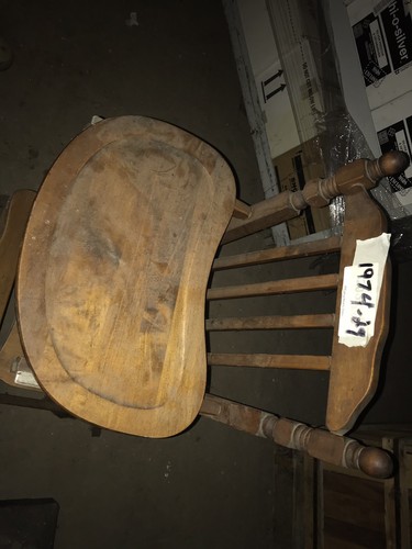 old fashioned all wood baby high chair