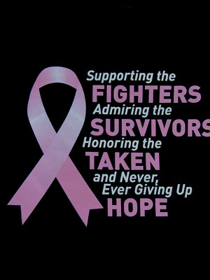 Breast Cancer Supporting The Fighters, Admiring The Survivors, T Shirt Sz XL
