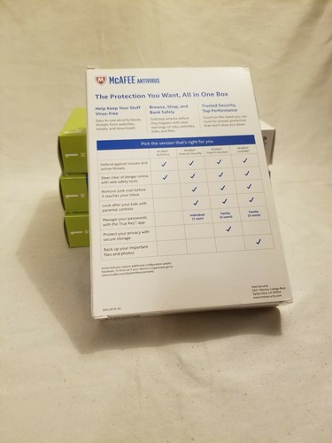 (PACK of 4)McAfee Antivirus 2017, 1 PC, 1 year