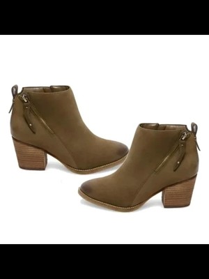 

AQUA COLLEGE Женские зеленые непромокаемые кожаные ботильоны Nancy с язычком сзади, длина 6,5 м, Зеленый, B6380