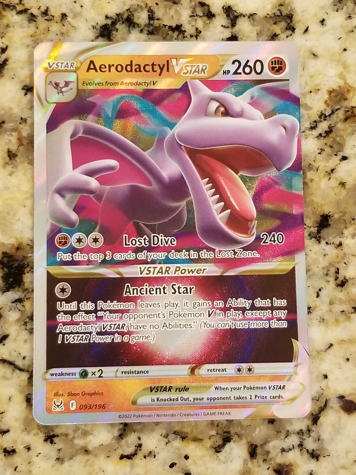 Aerodactyl VSTAR Pokémon Lost Origin #93/196 - Full Art Holo