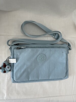 Kipling Women's Crossbody Mini Bag with Adjustable Strap Light Blue Monkey