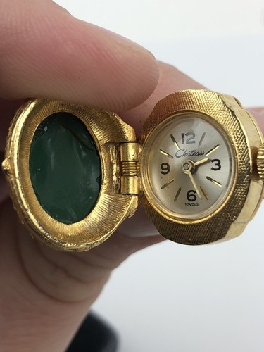 Vintage Chateau Watch Ring Swiss Made