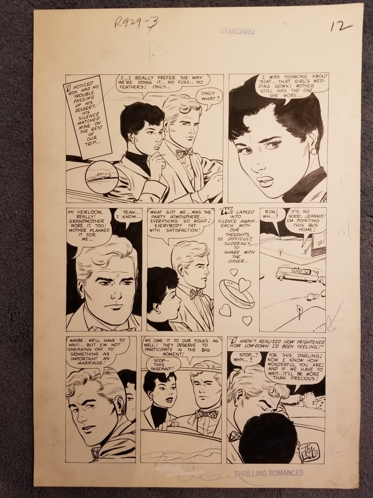 Thrilling Romances #25 Art Saaf 3-Page Complete Story! Standard Comics 1954